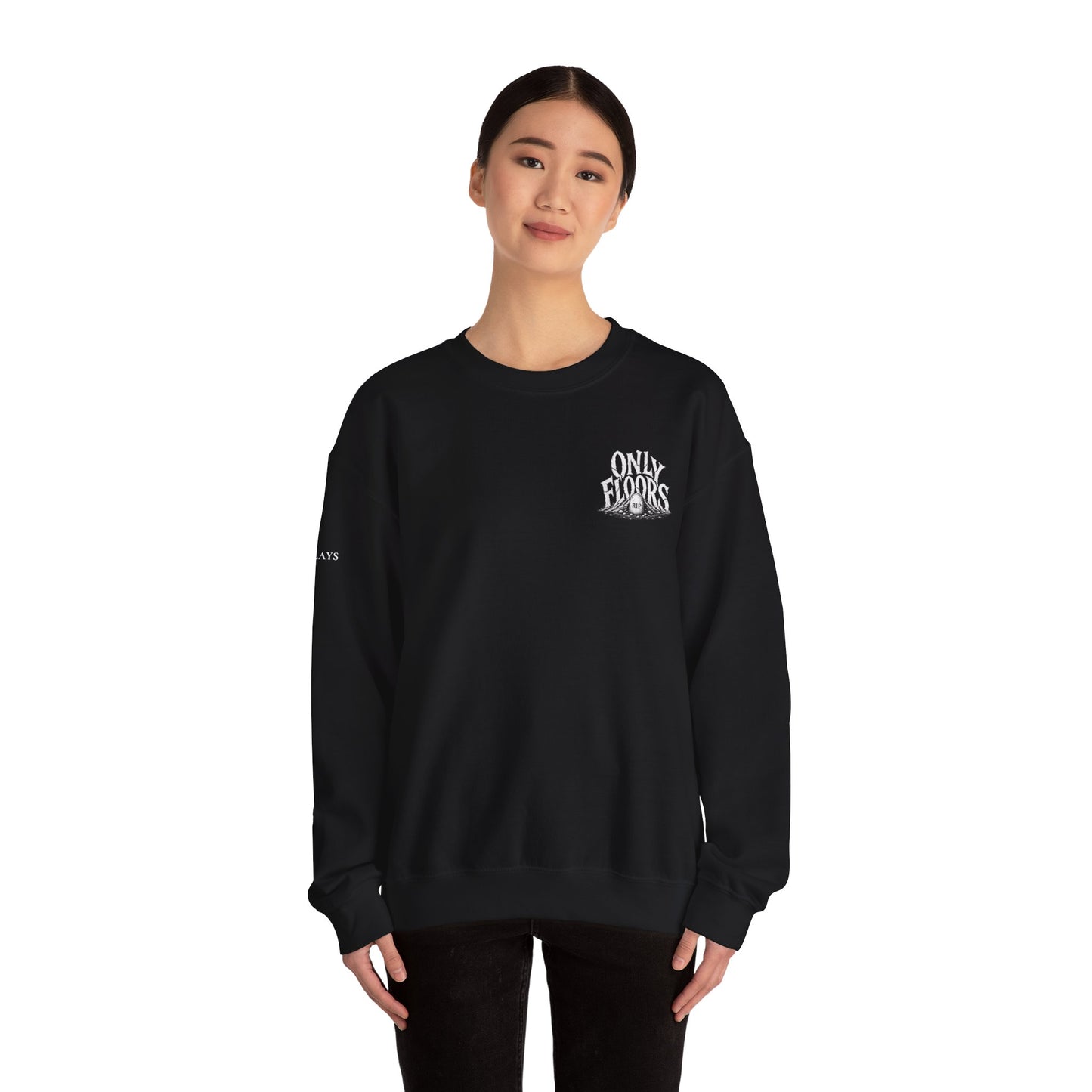 Only Floors logo crewneck Sweatshirt | Floor POV text back graphic