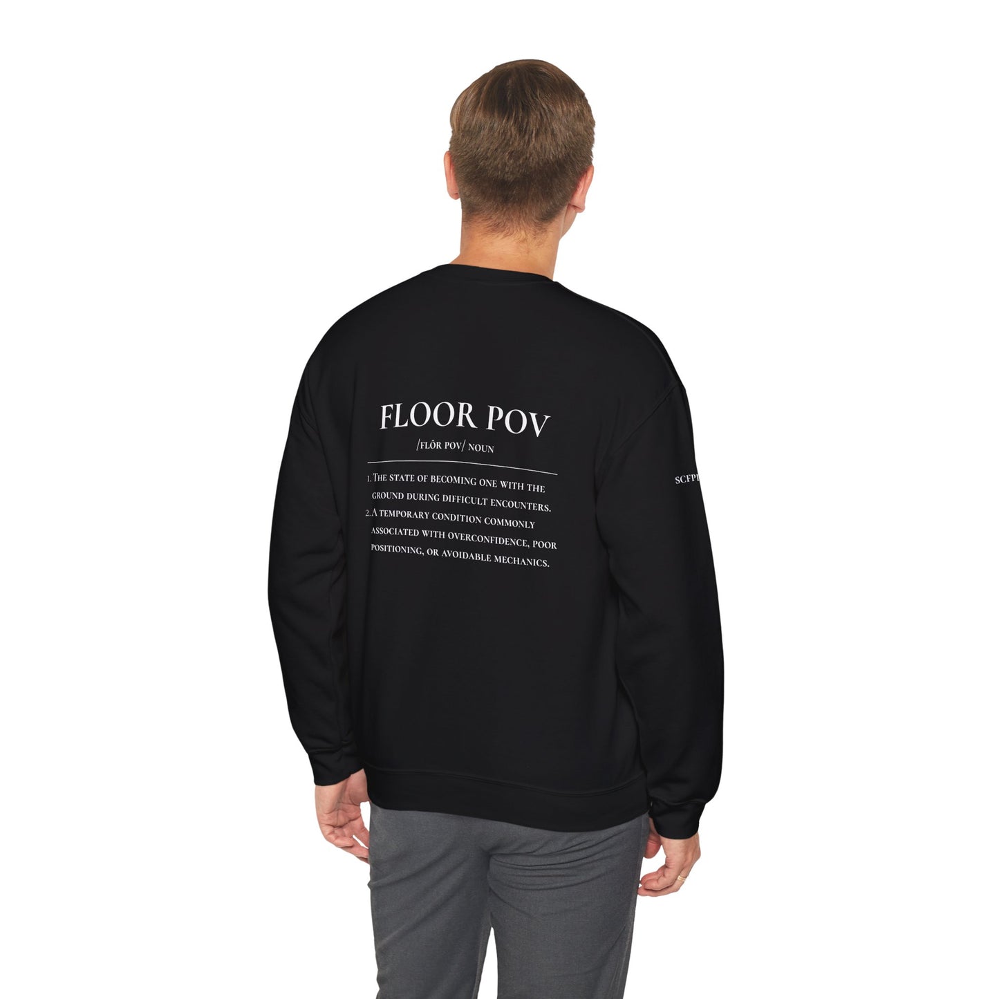 Only Floors logo crewneck Sweatshirt | Floor POV text back graphic