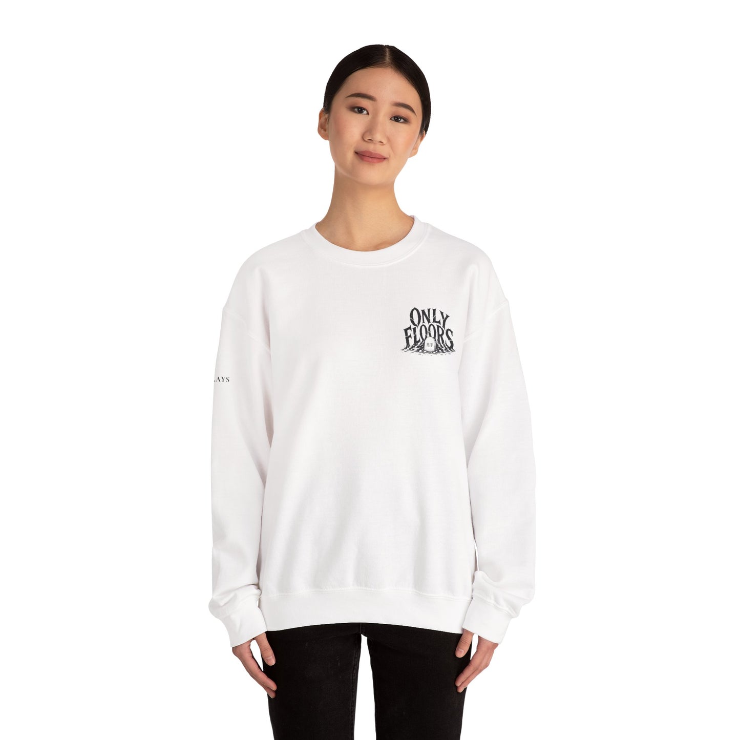 Only Floors logo crewneck Sweatshirt | Floor POV text back graphic