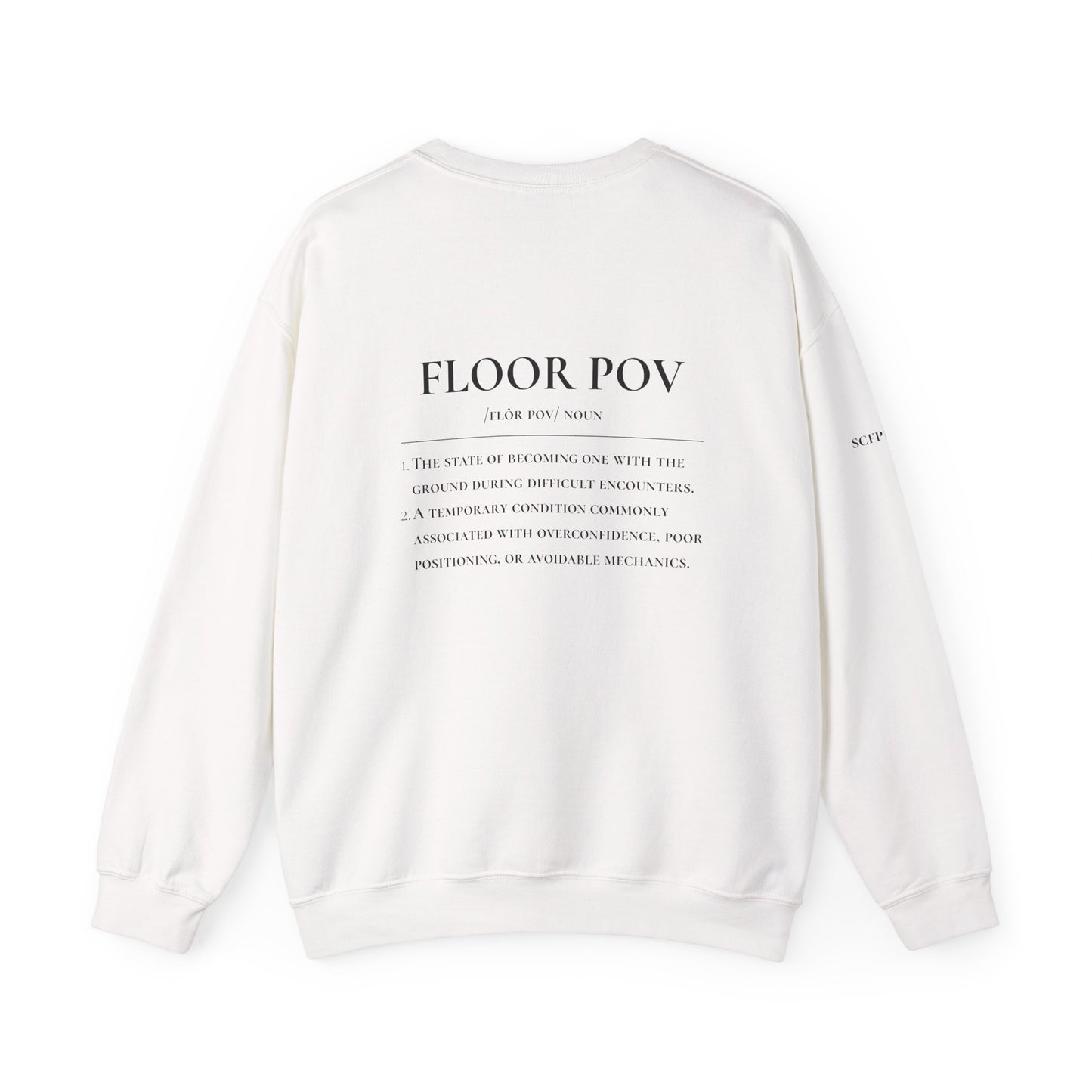 Only Floors logo crewneck Sweatshirt | Floor POV text back graphic