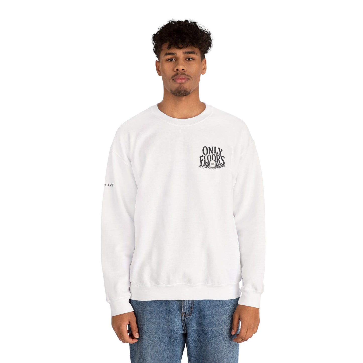 Only Floors logo crewneck Sweatshirt | Floor POV text back graphic