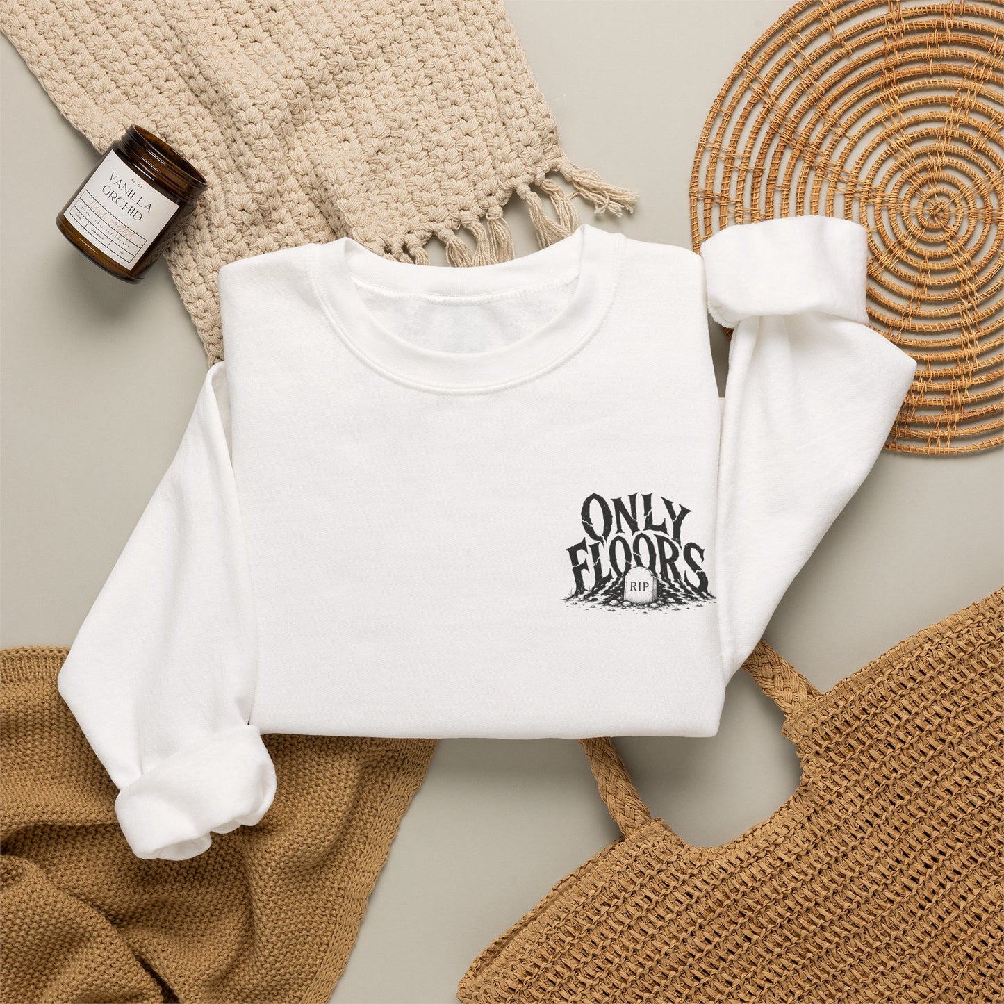 Only Floors logo crewneck Sweatshirt | Floor POV text back graphic