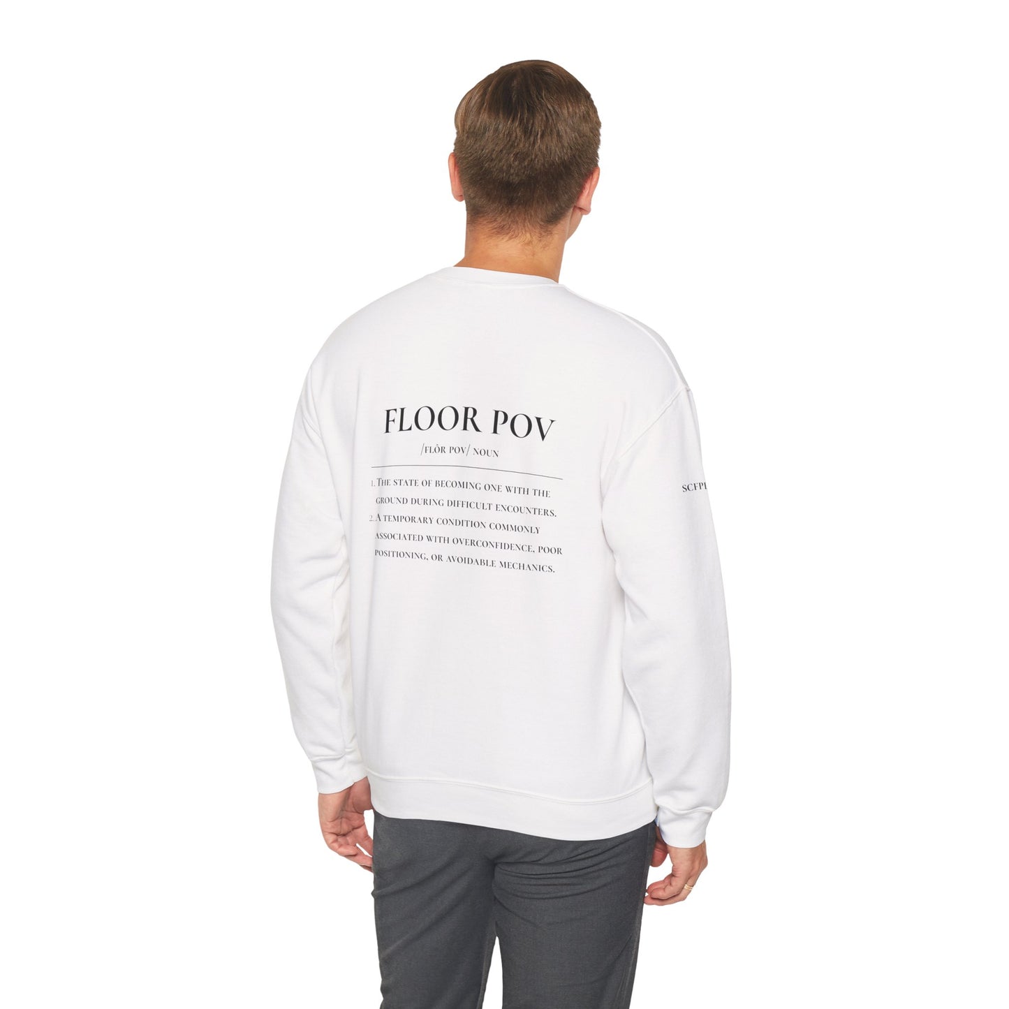 Only Floors logo crewneck Sweatshirt | Floor POV text back graphic