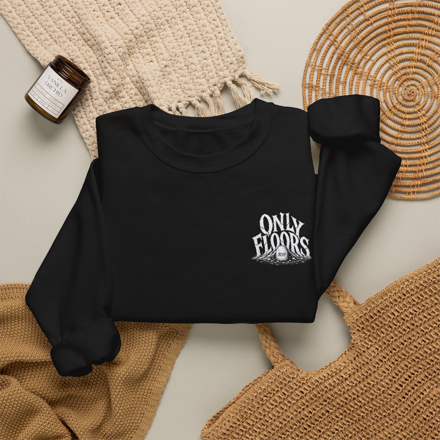 Only Floors logo crewneck Sweatshirt | Floor POV text back graphic